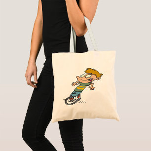 Tote Bag Funny Garçon équitation monocycle