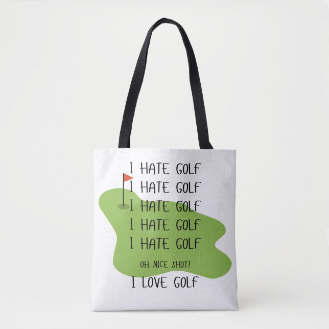 Tote Bag Funny Golf Thème Fourre-tout Pour Les Amateurs De  (Devant)
