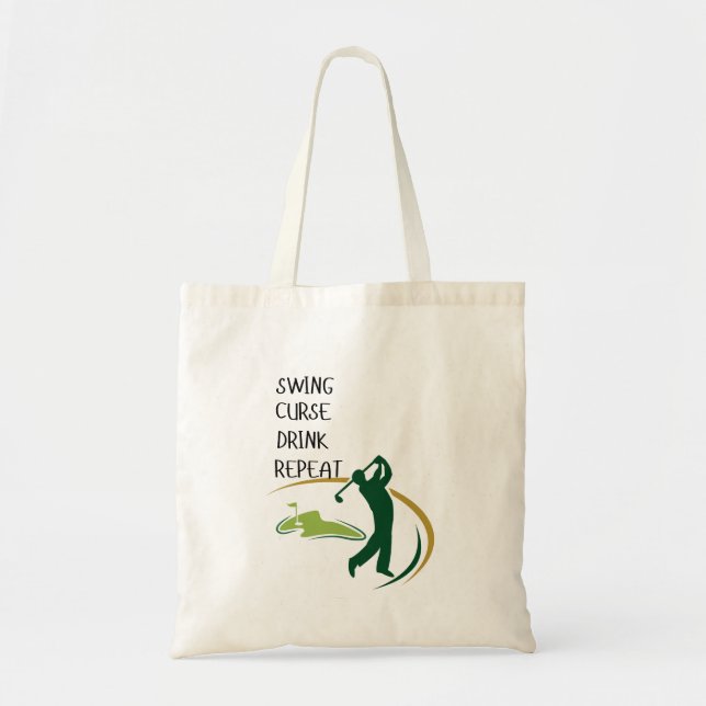 Tote Bag Funny Golfer Fourre-tout Cadeau Pour Les Amateurs  (Devant)