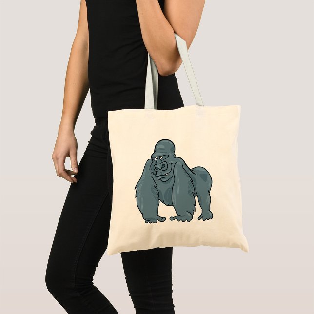 Tote Bag Funny Gorilla Cool Bleu Ape Animal Design (Créateur téléchargé)