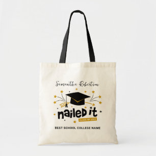 Tote Bag Funny Grad 2023 L'a cloué Graduation Personnalisée