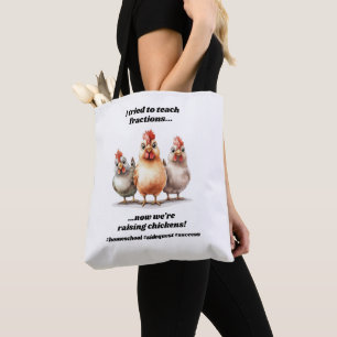 Tote Bag Funny Homeschool poulet