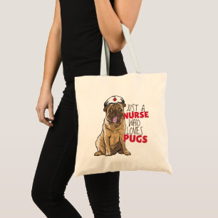 Tote Bag FUNNY Juste Une INFIRMIÈRE Qui Aime Les CARLINS