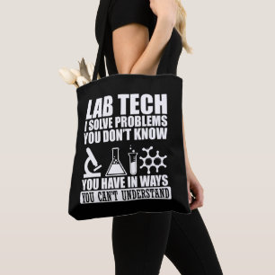 Tote Bag Funny lab tech cite laboratoire technicien humour