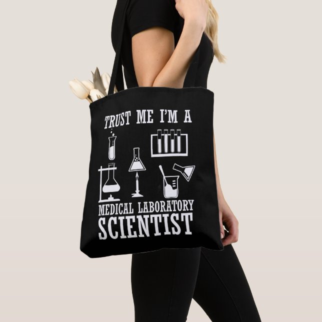 Tote Bag Funny laboratoire médical technicien scientifique  (De près)