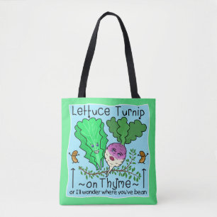 Tote Bag Funny Laitue Légumes Pun Enseignant élémentaire