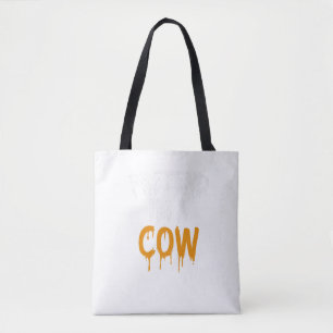 Tote Bag Funny Lazy Halloween Costume Pretend I'm A Cow Pe