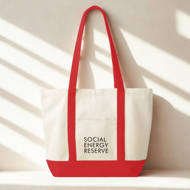 Tote Bag Funny Modern Typography Black Text (Funny modern social quote tote bag)