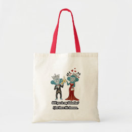 Tote Bag Funny Monkey Couple Valentine's Day