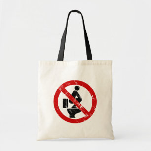Tote Bag Funny NO Feet sur le siège ⚠ signe thaï ⚠