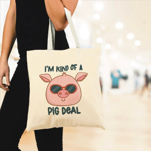 Tote Bag Funny Pig Pun