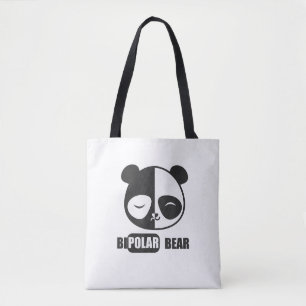 Tote Bag Funny Polar Bear Painting