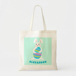 Tote Bag Funny Rabbit Chasse aux oeufs de Pâques personnali