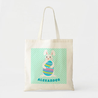 Tote Bag Funny Rabbit Chasse aux oeufs de Pâques personnali