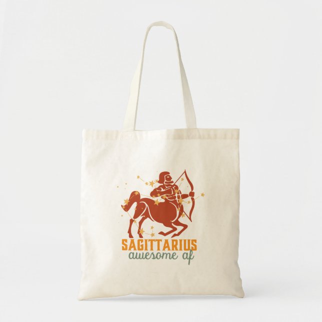 Tote Bag Funny Sagittarius Zodiac Star Astrologie Awesome A (Devant)