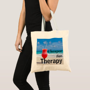 Tote Bag Funny Tropical Beach Typographie