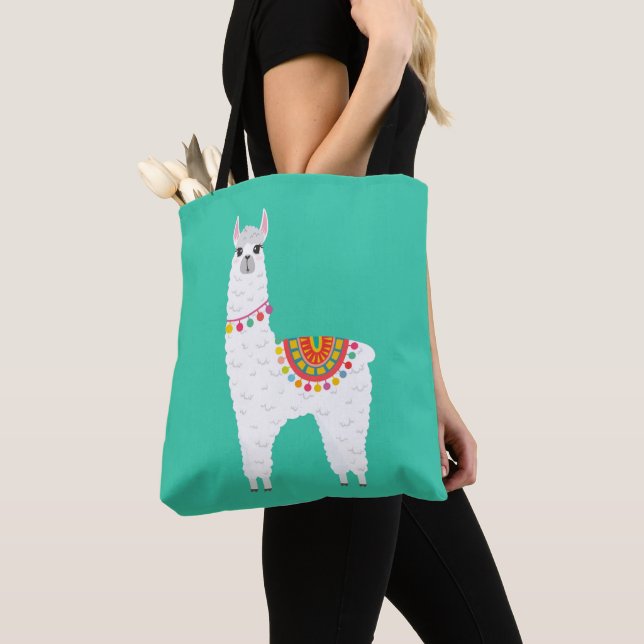 Tote Bag Funy Alpaca llama drama cute animal (De près)