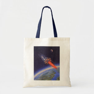 Tote Bag Fusée de science-fiction vintage dans l'espace au-