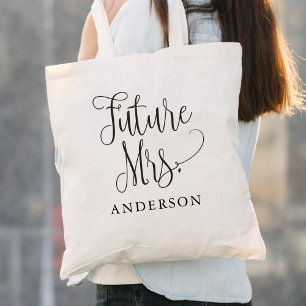 Tote Bag Futur Mme Bride Mariage Calligraphie