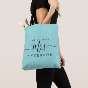 Tote Bag Futur Mme Chic Script Nom Personnalisé Mariée À Êt