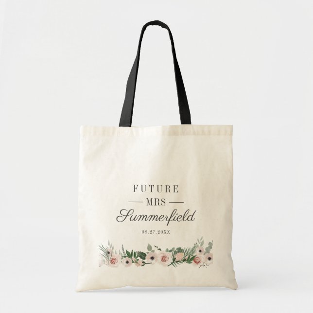Tote Bag Futur Mme Fête des mariées Script Avant Mariage Ma (Devant)