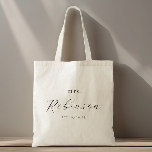 Tote Bag Futur Mme Mariée Calligraphie délicate