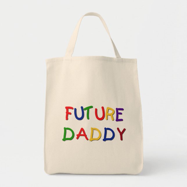 Tote Bag Futur papa Couleurs primaires Tshirts et cadeaux (Devant)
