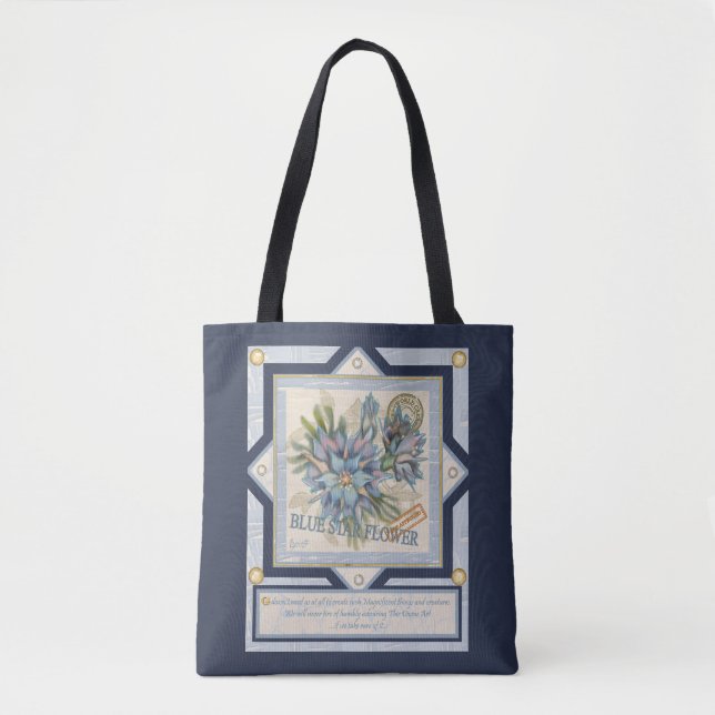 Tote Bag G création Office fleur bleue (Devant)