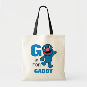 Tote Bag G est pour Grover   Ajouter Votre Nom