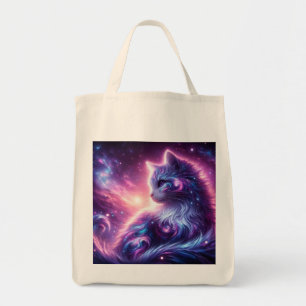 Tote Bag Galaxie Cosmique Féline Mystique Céleste