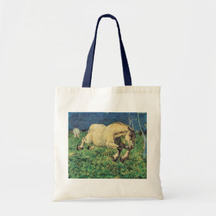 Tote Bag Galloping Horse by Giovanni Segantini, Vintage Art