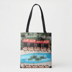 Tote Bag Galveston, Texas - Hôtel San Luis Sundeck -