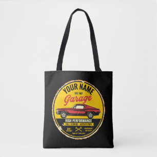 Tote Bag Garage de voiture classique rouge rapide 1967 pers