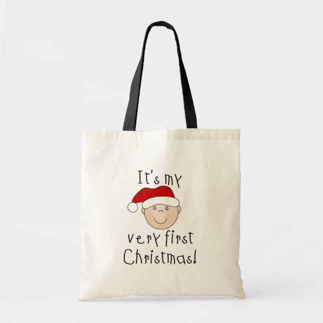 Tote Bag Garçon C'est mes tout premiers tee-shirts et cadea (Devant)