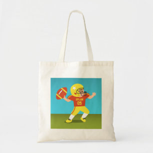 Tote Bag Garçon de football mignon avec casque étoile