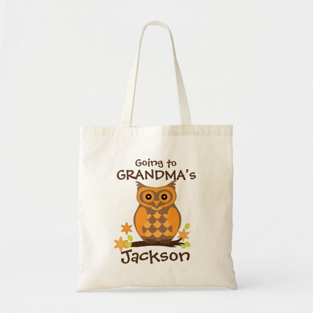 Tote Bag Garçons allant à grand-mère Sac-hibou de nuit (Devant)