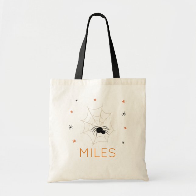 Tote Bag Garçons personnalisées Spider Trick ou le traiteme (Devant)