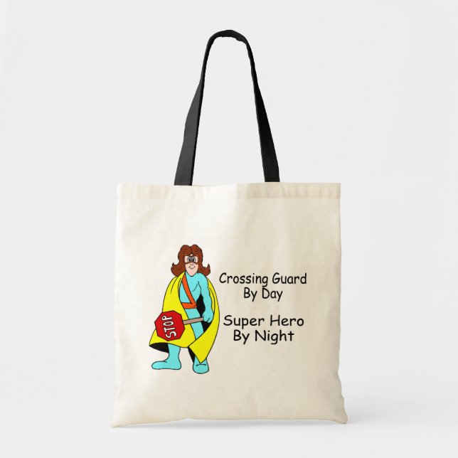 Tote Bag Garde de croisement par le superhéros de jour par (Devant)