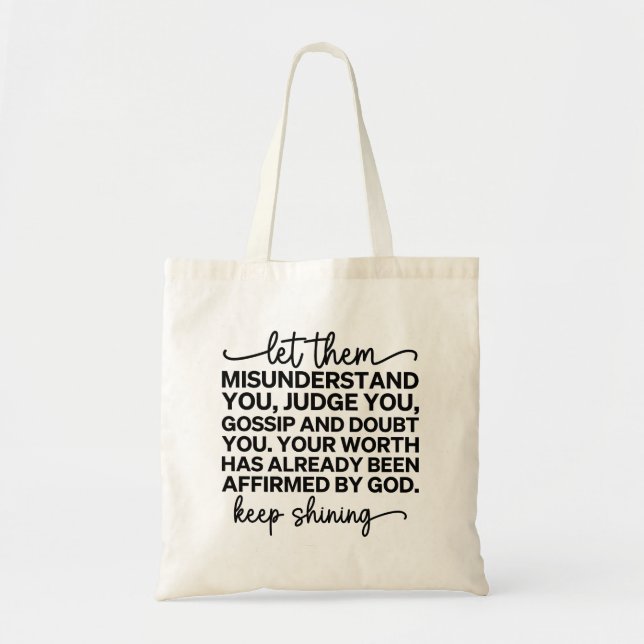 Tote Bag Garder le brillant (Devant)