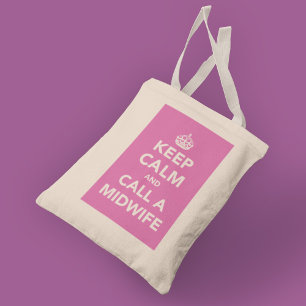 Tote Bag Gardez le calme et appelez une sage-femme