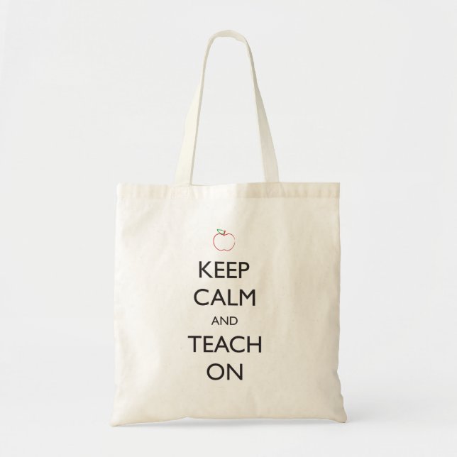 Tote Bag Gardez le calme et apprenez-le (Devant)