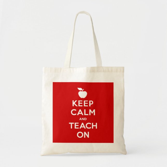 Tote Bag Gardez le calme et apprenez-le (Devant)