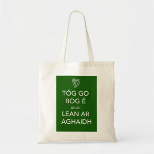 Tote Bag Gardez le calme et continuez l'irlandais