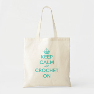 Tote Bag Gardez le calme et faites du crochet dessus