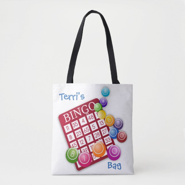 Tote Bag Gardez le calme et le bingo sur *Personnalisé* (Devant)