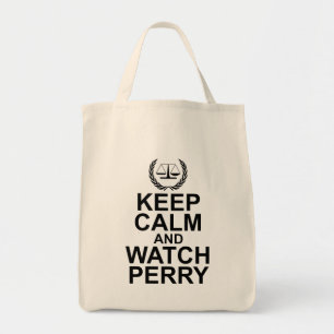 Tote Bag Gardez le calme et observez Perry Humour légal