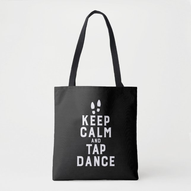 Tote Bag Gardez le calme et taper Danse Danseuse Danseuse a (Devant)
