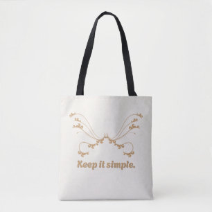 Tote Bag 'Gardez les Choses Simples' Élégant Minimaliste