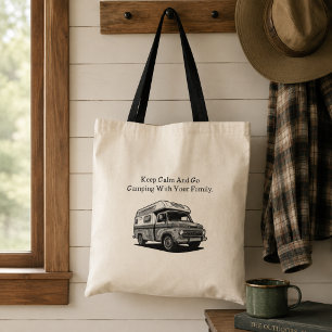 Tote Bag Gardez votre calme, partez en camping, aventure en