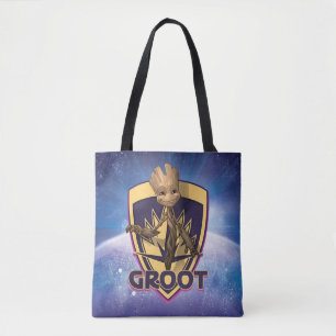 Tote Bag Gardiens de la Galaxie   Baby Groot Crest